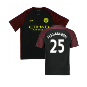 Manchester City 2016-17 Away Shirt (XLB) (Mint) (Fernandinho 25)_0