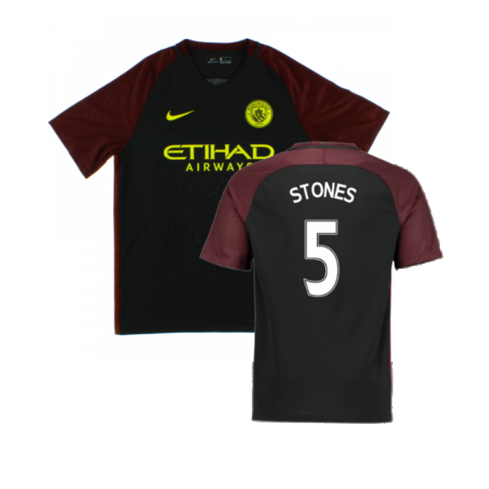 Manchester City 2016-17 Away Shirt (XLB) (Mint) (Stones 5)