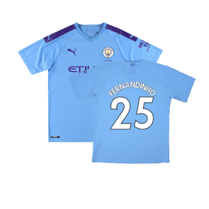 Manchester City 2019-20 Home Shirt (Excellent) (Fernandinho 25)_0