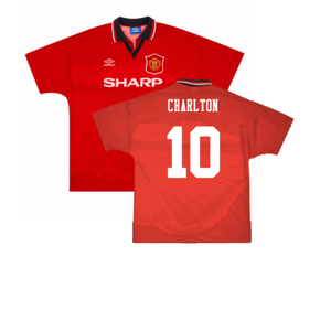 Manchester United 1994-96 Home Shirt (L) (Excellent) (Charlton 10)_0