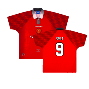 Manchester United 1996-98 Home Shirt (Y) (Excellent) (Cole 9)_0