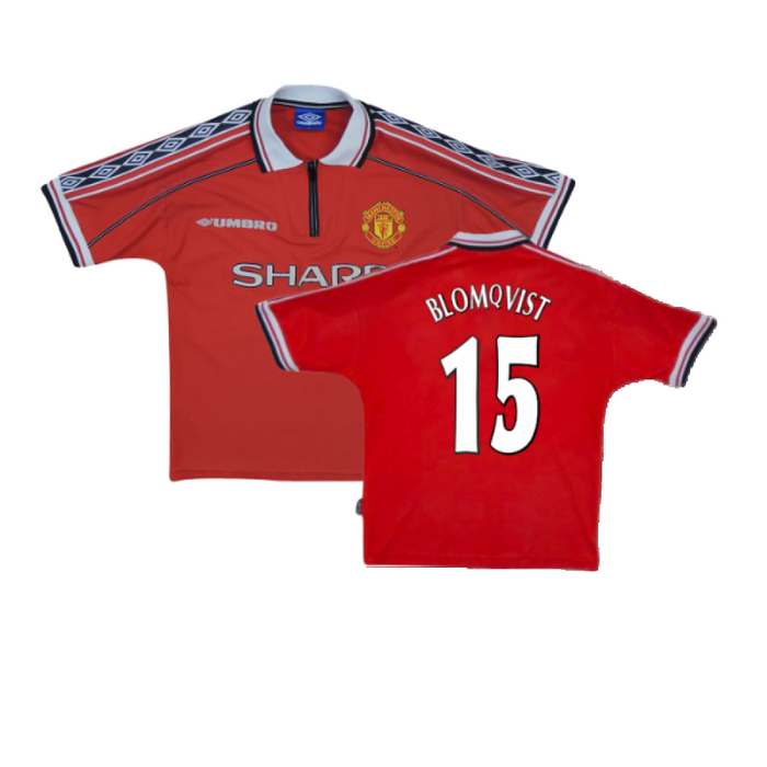 Manchester United 1998-00 Home Shirt (Y) (Excellent) (Blomqvist 15)