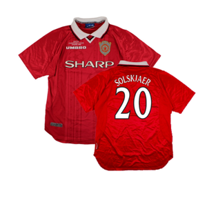 Manchester United 1999-00 European Home Shirt (XL) (Excellent) (Solskjaer 20)_0