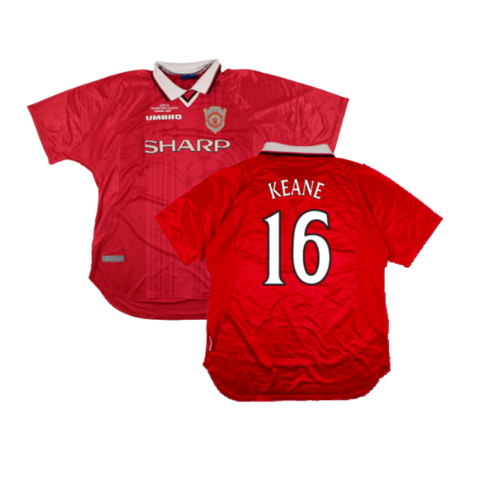 Manchester United 1999-2000 Champions League Home Shirt (XXL) (Excellent) (Keane 16)