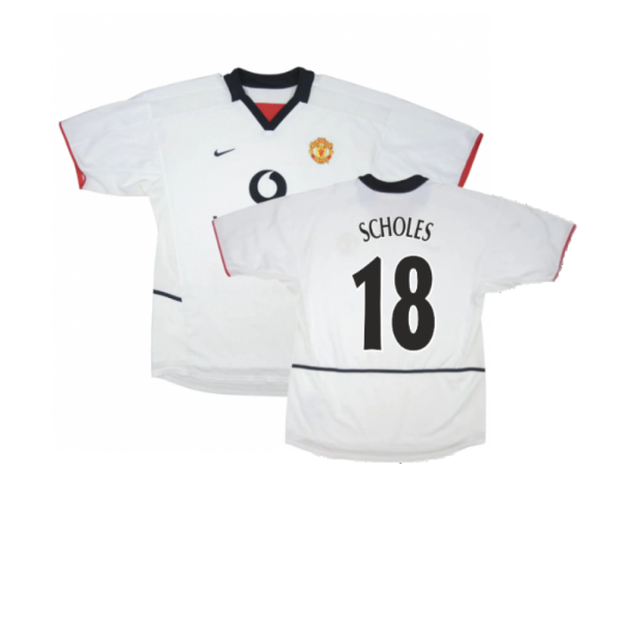 Manchester United 2002-03 Away Shirt (Very Good) (Scholes 18)