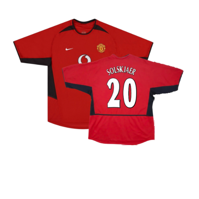 Manchester United 2002-04 Home Shirt (XXL) (Fair) (Solskjaer 20)