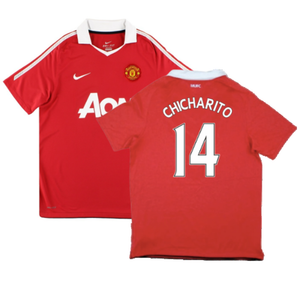 Manchester United 2010-11 Home Shirt (Very Good) (Chicharito 14)_0