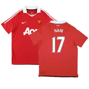 Manchester United 2010-11 Home Shirt (Very Good) (Nani 17)_0