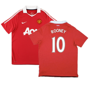 Manchester United 2010-11 Home Shirt (S) (Good) (Rooney 10)_0