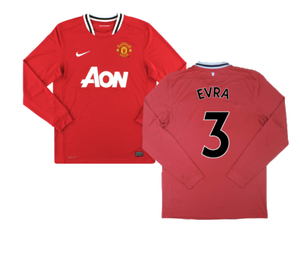 Manchester United 2011-12 Home Long Sleeve Shirt (M) Rooney #10 (Excellent) (Evra 3)_0