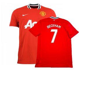 Manchester United 2011-12 Home Shirt (M) (Excellent) (BECKHAM 7)_0