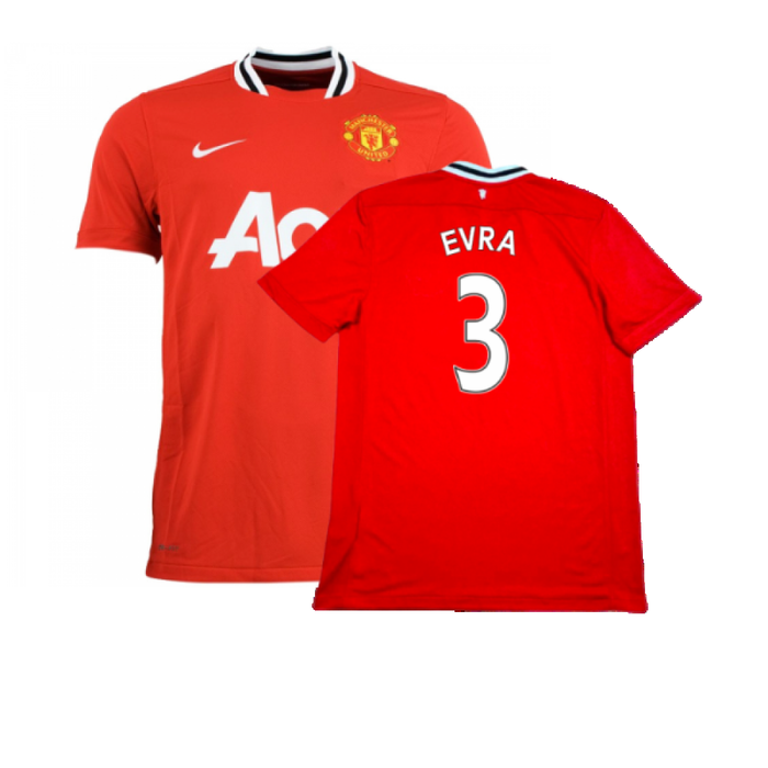 Manchester United 2011-12 Home Shirt (L) (Excellent) (Evra 3)