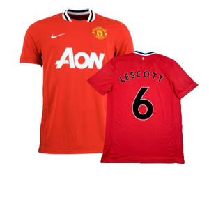 Manchester United 2011-12 Home Shirt (XL) (Lescott 6) (Excellent)_0