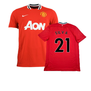 Manchester United 2011-12 Home Shirt (XL) (Silva 21) (Excellent)_0