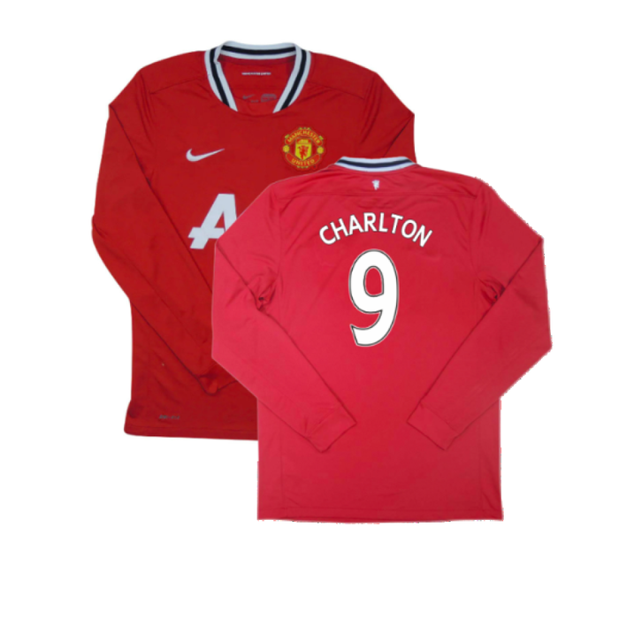 Manchester United 2011-12 Long Sleeve Home Shirt (S) (Very Good) (CHARLTON 9)