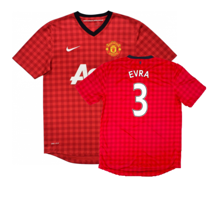 Manchester United 2012-13 Home Shirt (S) (Good) (Evra 3)