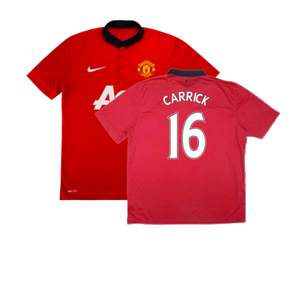 Manchester United 2013-14 Home Shirt (Good) (Carrick 16)_0