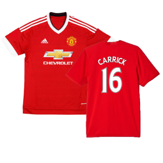 Manchester United 2015-16 Home Shirt (M) (Excellent) (Carrick 16)_0