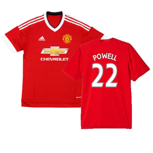 Manchester United 2015-16 Home Shirt (S) (Powell 22) (Very Good)_0