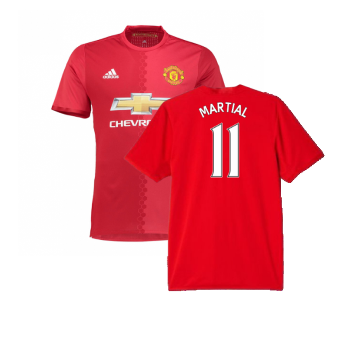 Manchester United 2016-17 Home Shirt (Womens 12) Pogba #6 (Very Good) (Martial 11)