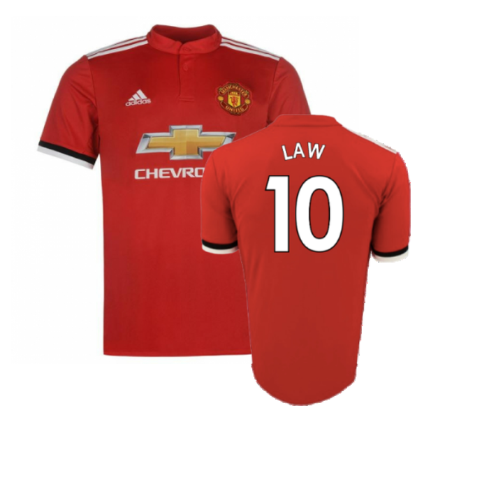 Manchester United 2017-18 Home Shirt (XL) (Excellent) (Law 10)