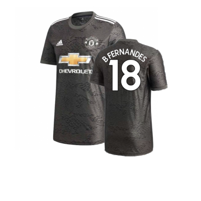 Manchester United 2020-21 Away Shirt (Mint) (B FERNANDES 18)