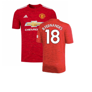 Manchester United 2020-21 Home Shirt (Mint) (B FERNANDES 18)_0