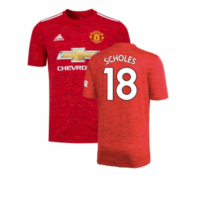 Manchester United 2020-21 Home Shirt (Mint) (SCHOLES 18)