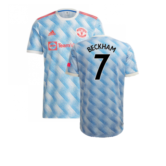 Manchester United 2021-22 Away Shirt (XL) (Mint) (BECKHAM 7)