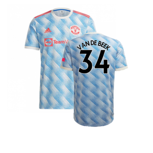 Manchester United 2021-22 Away Shirt (XL) (Mint) (VAN DE BEEK 34)_0