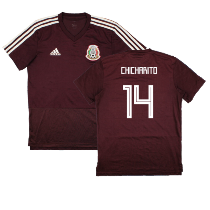 Mexico 2018-19 Adidas Training Shirt (S) (Chicharito 14) (Excellent)