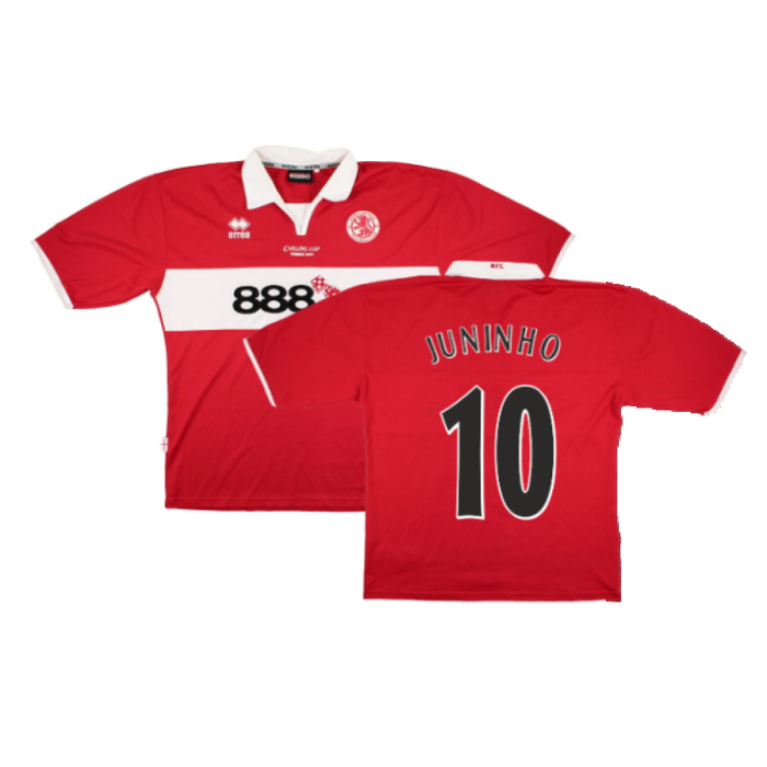 Middlesbrough 2004-05 Home Shirt With Cup Winners Embroidery (L) (Juninho 10) (Very Good)