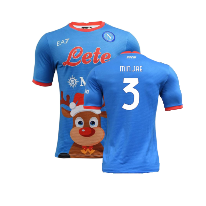 Napoli 2022-23 Special Edition Christmas Shirt (S) (Excellent) (Min Jae 3)