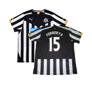 Newcastle United 2014-15 Home Shirt (L) (Good) (Ferrerya 15)_0