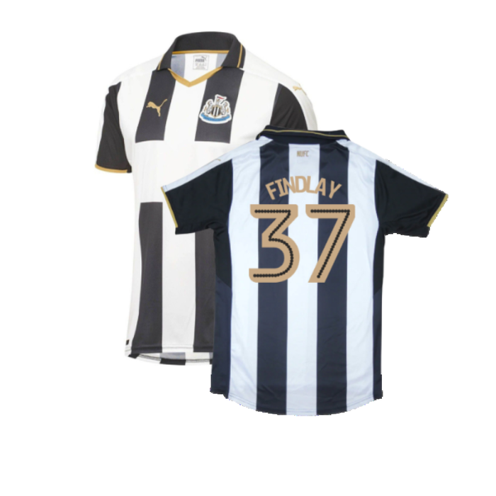 Newcastle United 2016-17 Sponsorless Home Shirt (M) (Excellent) (Findlay 37)