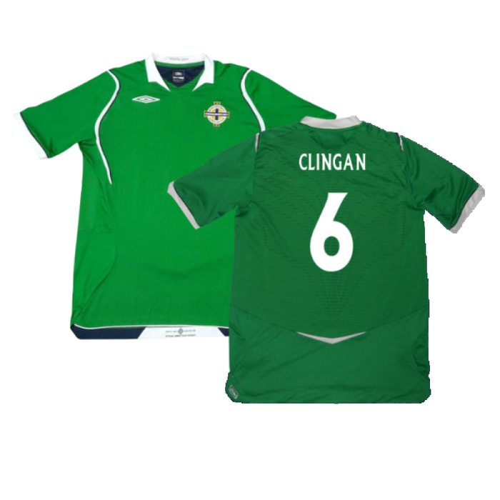 Northern Ireland 2008-09 Home Shirt (L) (Very Good) (Clingan 6)