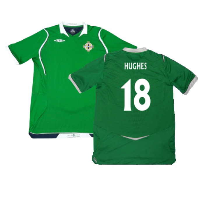 Northern Ireland 2008-09 Home Shirt (L) (Very Good) (Hughes 18)