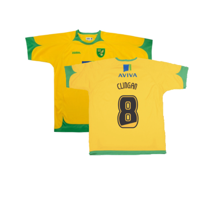 Norwich 2008-2010 Home Shirt (Good) (Clingan 8)