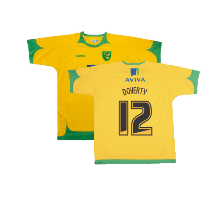 Norwich 2008-2010 Home Shirt (Good) (Doherty 12)