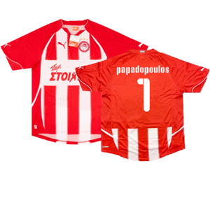 Olympiakos 2010-11 Home Shirt (M) (Good) (Papadopoulos 1)_0