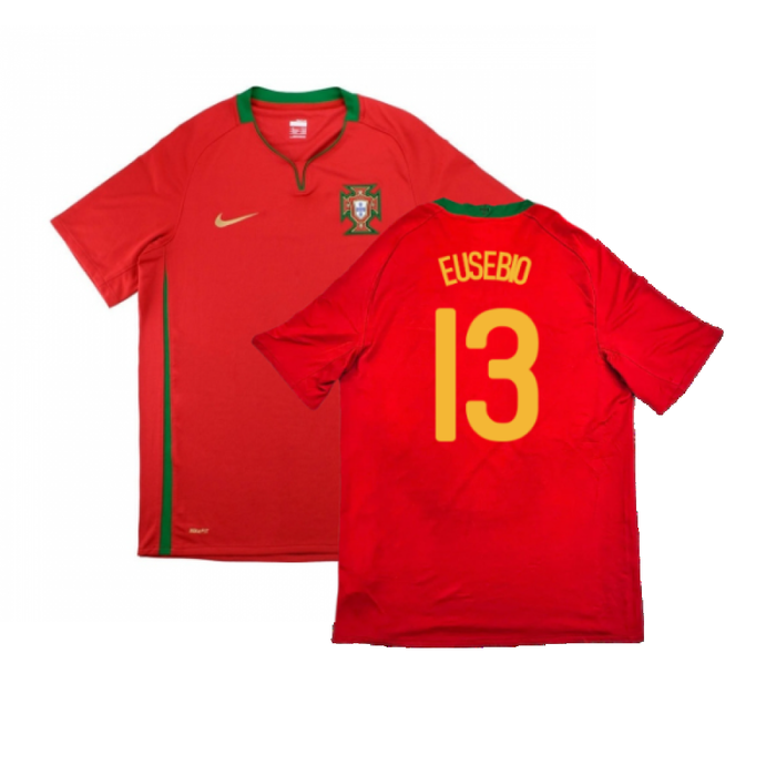 Portugal 2008-10 Home Shirt (M) (Very Good) (Eusebio 13)