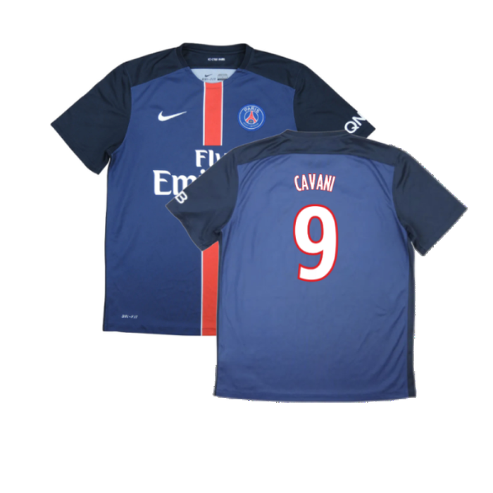 PSG 2015-16 Home Shirt (XL) (Mint) (Cavani 9)