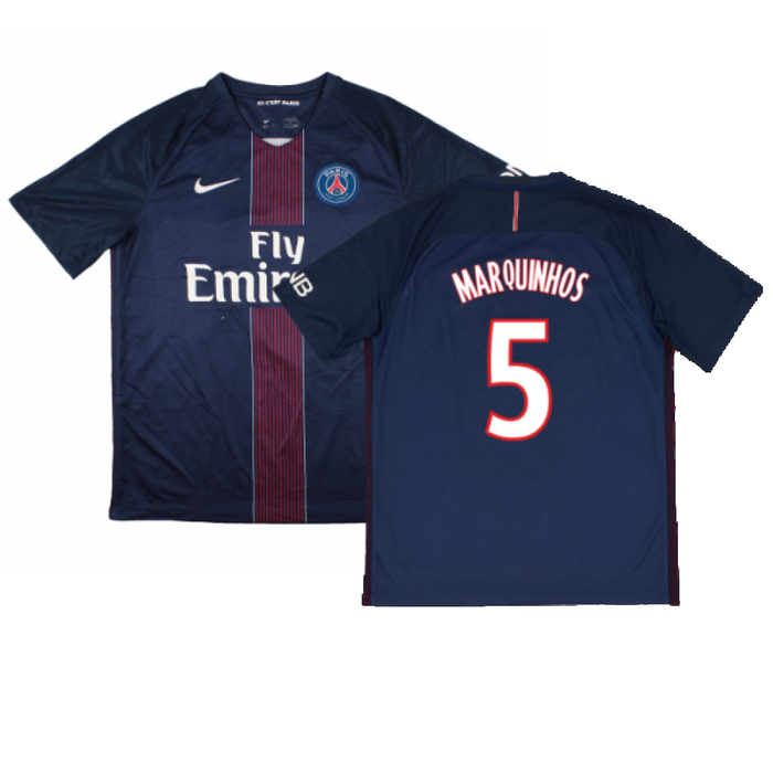 PSG 2016-17 Home Shirt (M) (Good) (Marquinhos 5)