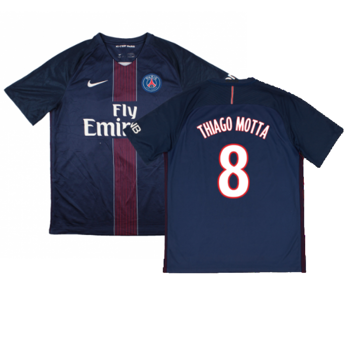 PSG 2016-17 Home Shirt (L) (Excellent) (Thiago Motta 8)