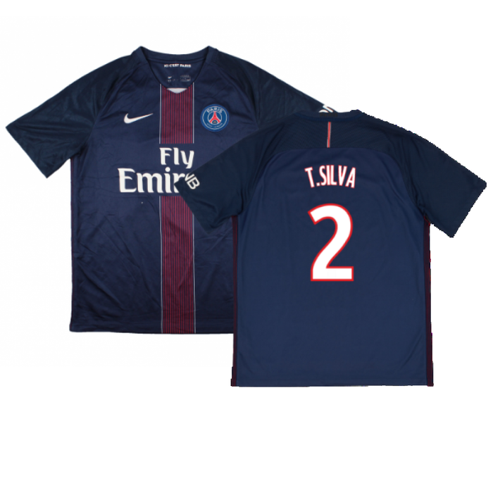 PSG 2016-17 Home Shirt (L) (Excellent) (T.Silva 2)