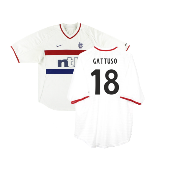 Rangers 2000-01 Away Shirt (XL Boys) (Good) (GATTUSO 18)