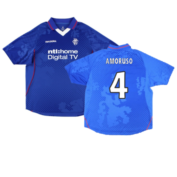 Rangers 2002-2003 Home Shirt (S) (Excellent) (Amoruso 4)