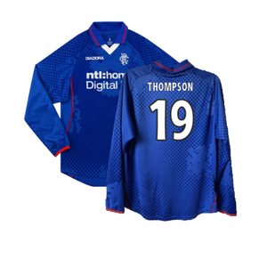 Rangers 2002-2003 Long Sleeved Home Shirt (XL) (Excellent) (Thompson 19)_0