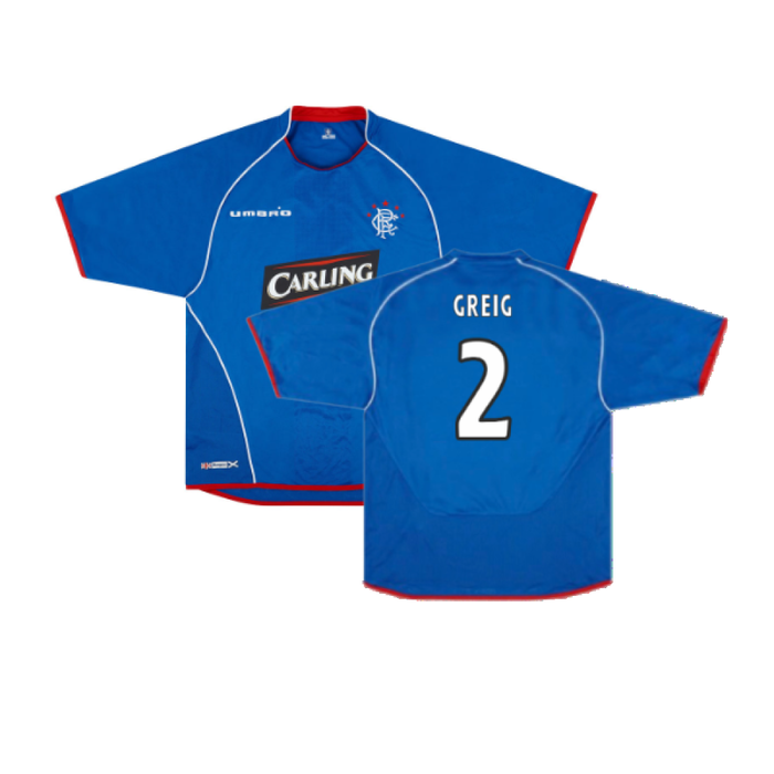 Rangers 2005-06 Home Shirt (XL) (Very Good) (GREIG 2)