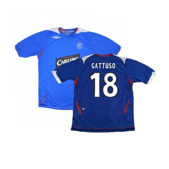 Rangers 2006-07 Home Shirt (Good) (GATTUSO 18)